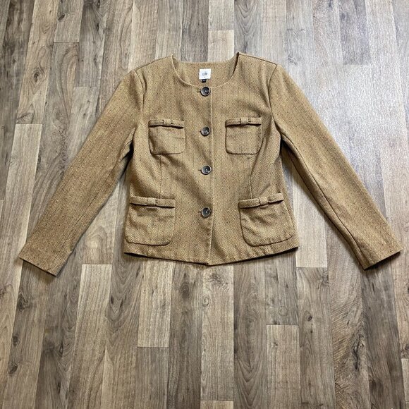Cabi Tan Button Front Blazer Women's Size Medium - Picture 1 of 8